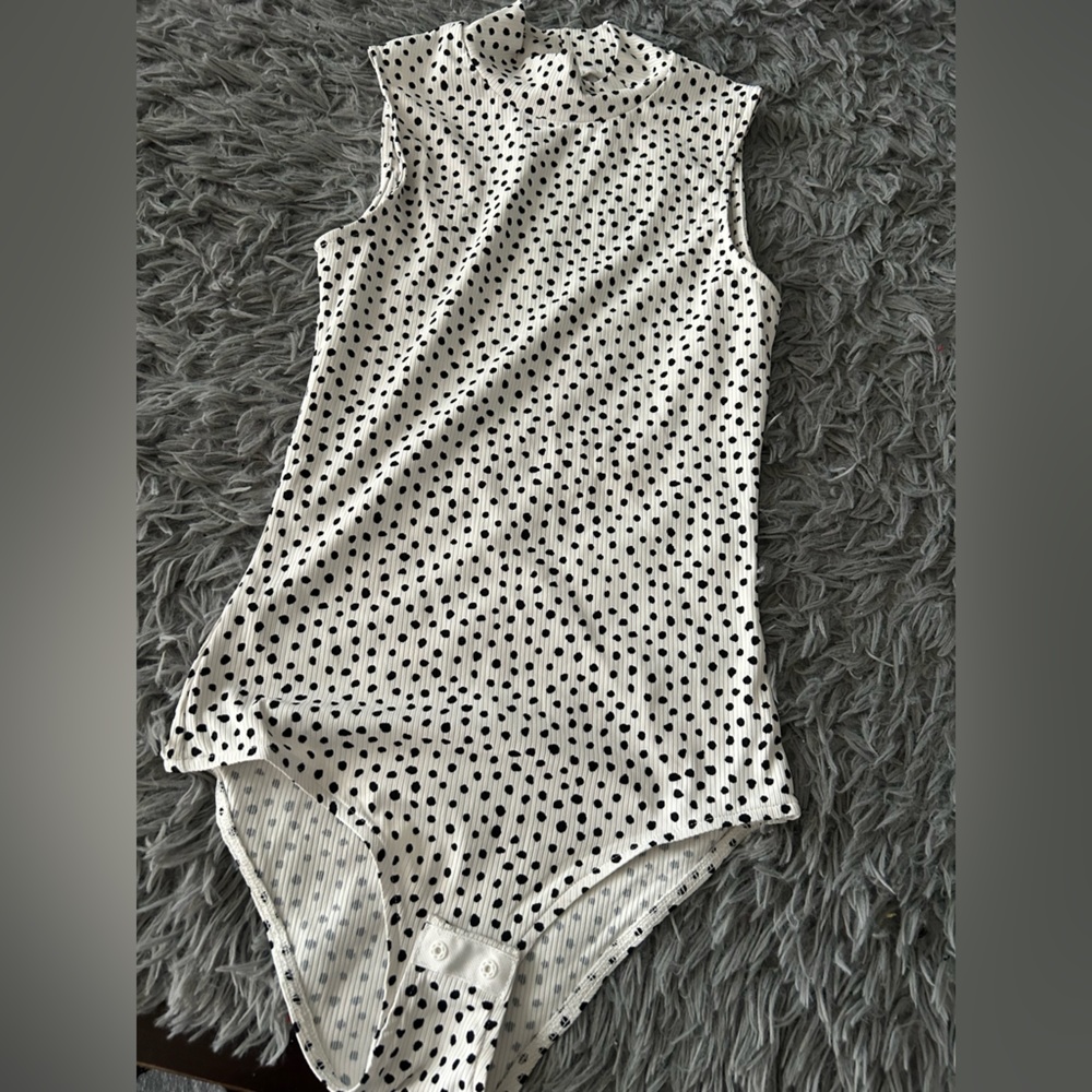 Black and White Polka Dot Body Suit